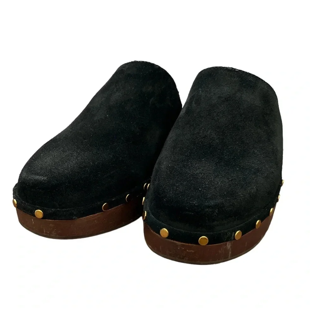 J. Crew Black Suede  Dakota Clogs size 7 - Picture 4 of 9
